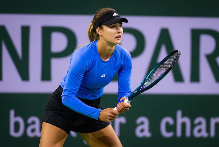 Anna Kalinskaya playing tennis