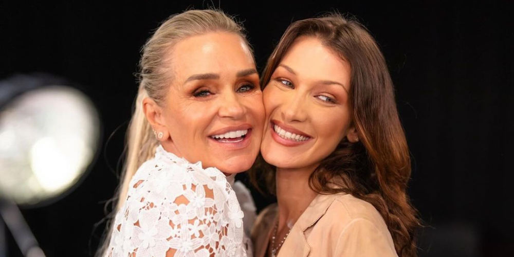 Yolanda Hadid with her daughter Bella Hadid.