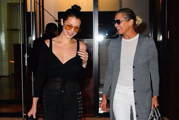 Yolanda Hadid and Bella together.