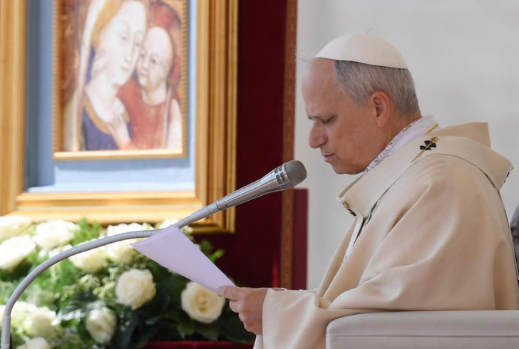 Pope Leo speaking on human dignity
